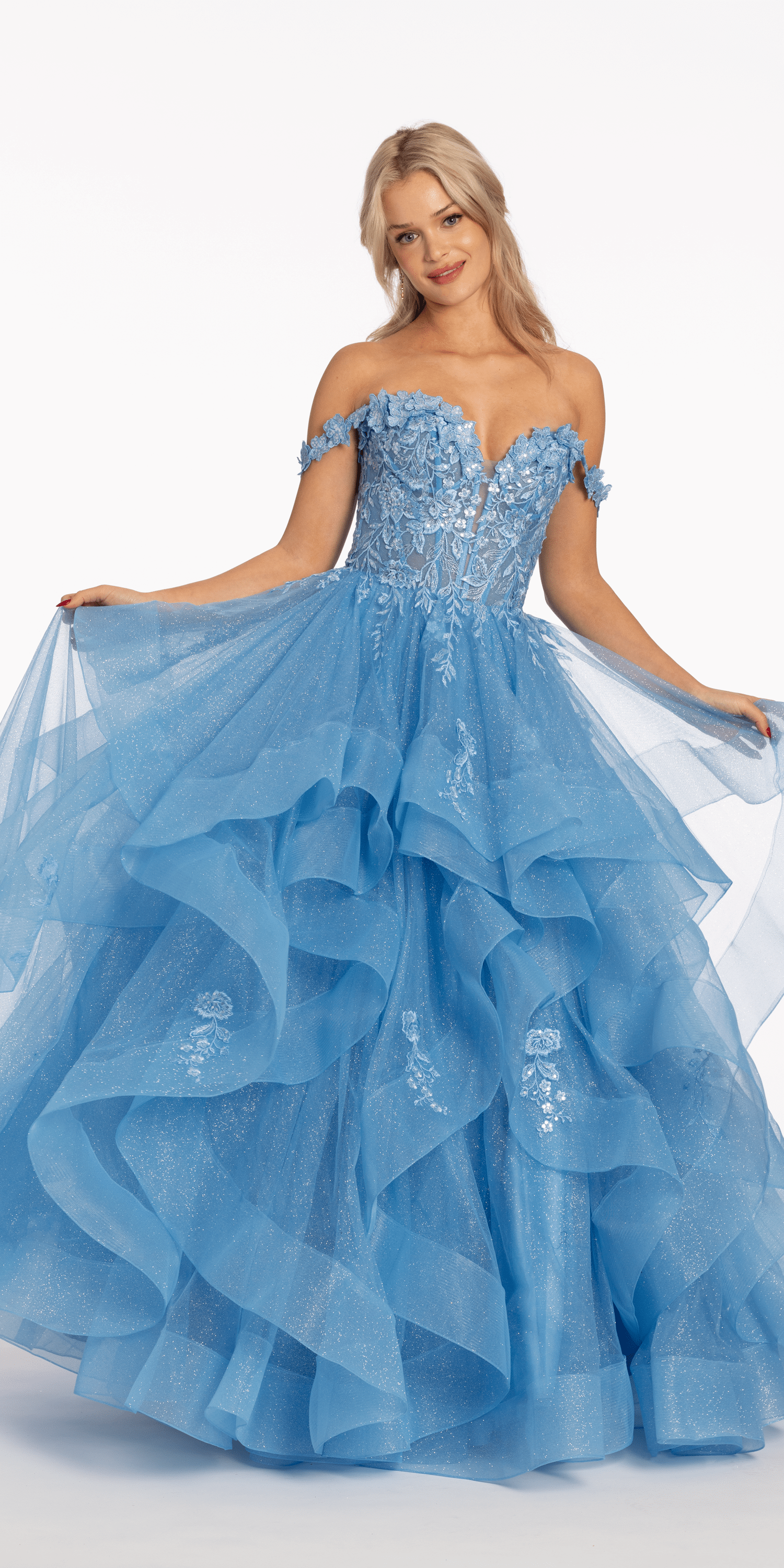 ameri　OFF SHOULDER TULLE LAYERED DRESS OFF SHOULDER TULLE LAYERED DRESS