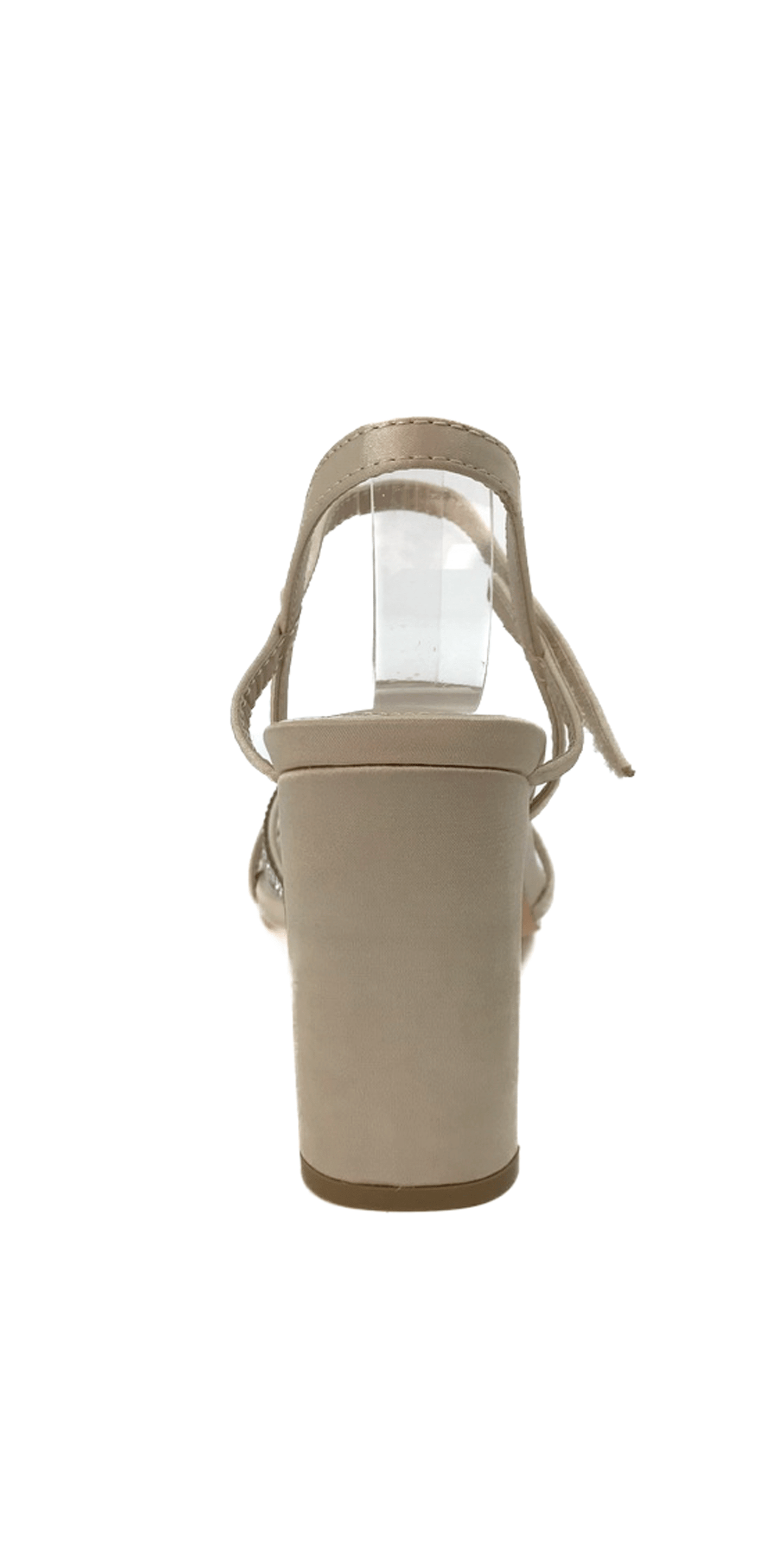 nude/size/5.5/Camille La Vie/Satin High Heel Ankle Strap Sandal/back