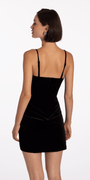 Sweetheart Velvet Bodycon Dress with Rhinestone Applique Image 4