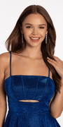 Glitter Peek-A -Boo Skater Dress Image 2