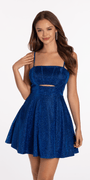 Glitter Peek-A -Boo Skater Dress Image 1