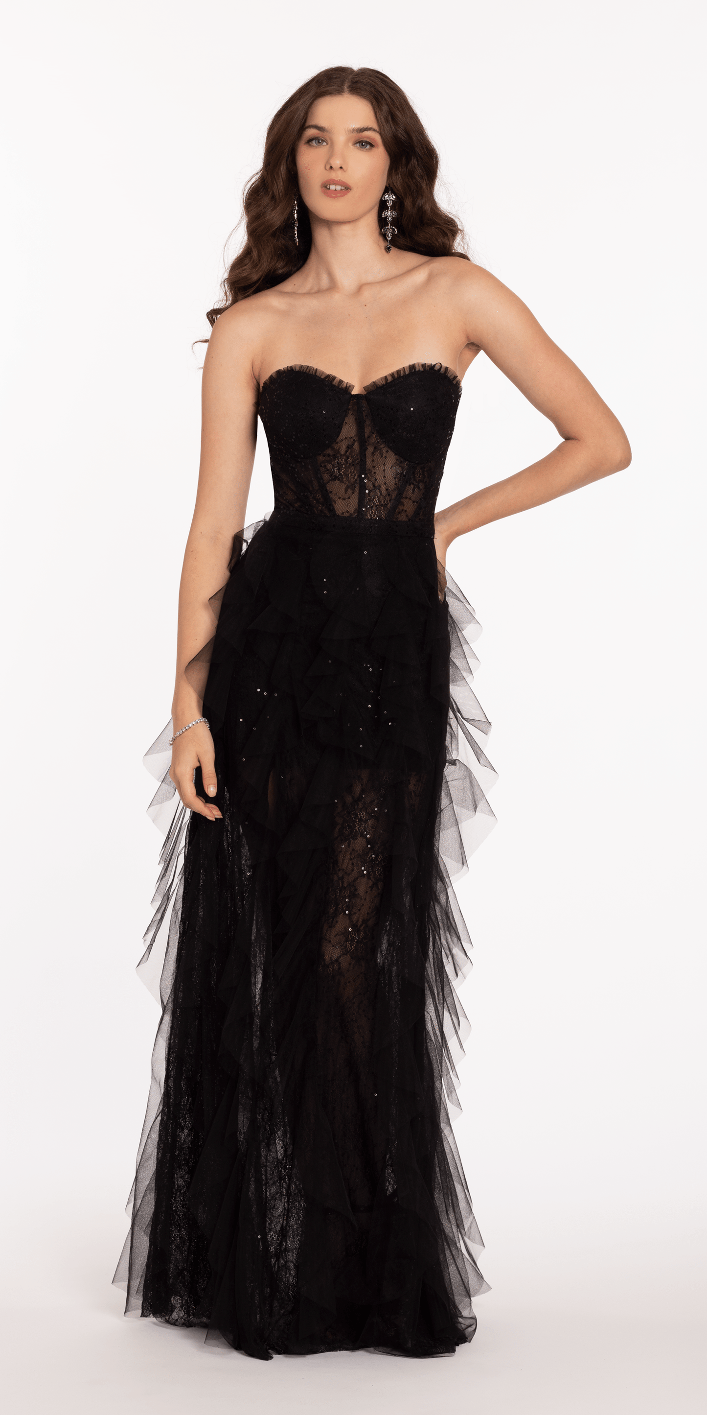 Camille La Vie/ Sweetheart Illusion Cascades/ missy/ size /2/ black /front alt 2