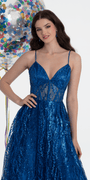 Sweetheart Glitter Mesh Illusion Corset Ballgown Image 2