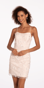 Mesh 3D Butterfly Lace Up Back Sheath Dress Image 3