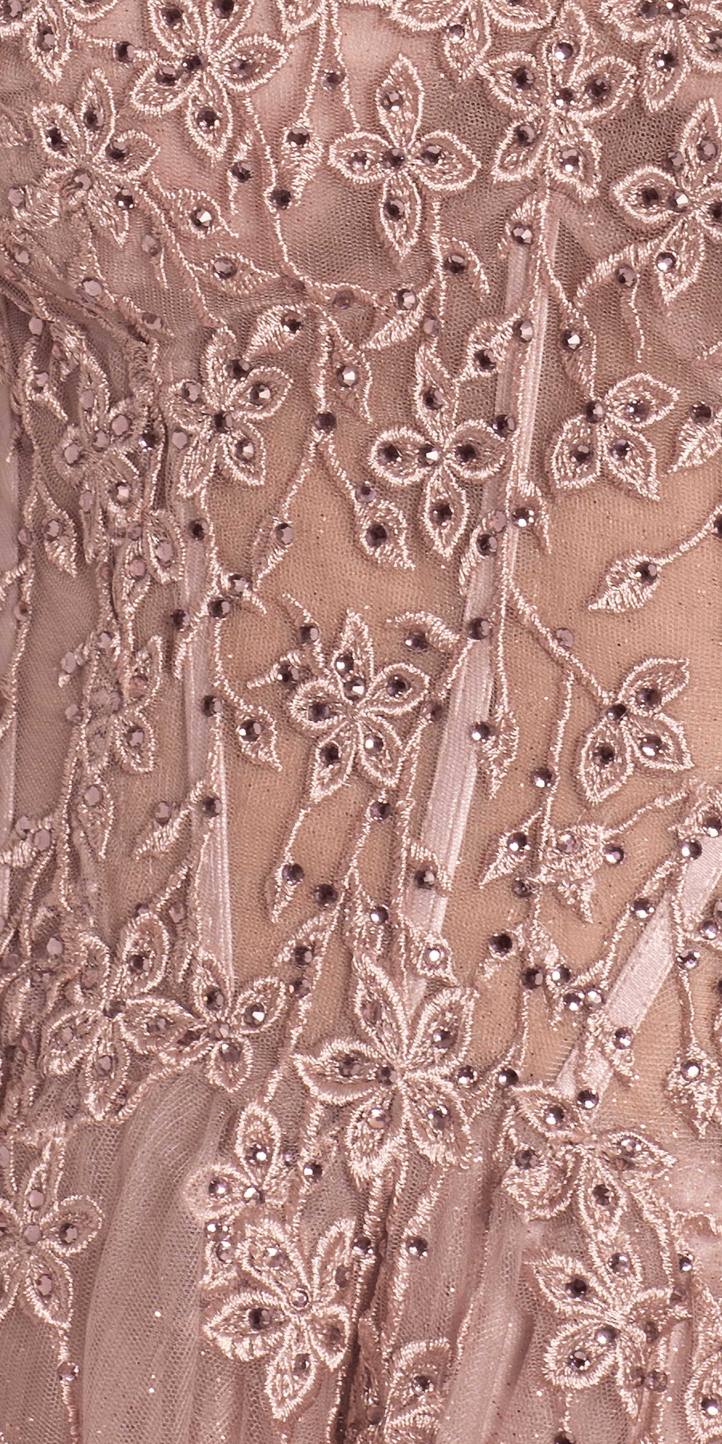 Camille La Vie/ Off the Shoulder Embroidered Tulle Ballgown /missy/size/0 rose/swatch