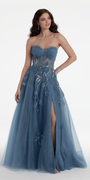 Glitter Tulle Embellished Sweetheart Ballgown Image 7
