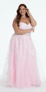 Floral Mesh Applique Corset A-Line Dress Image 9