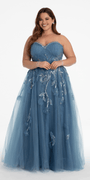 Glitter Tulle Embellished Sweetheart Ballgown Image 4