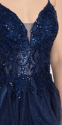 Sequin Plunge Corset Tulle Tiered  Ballgown Image 5