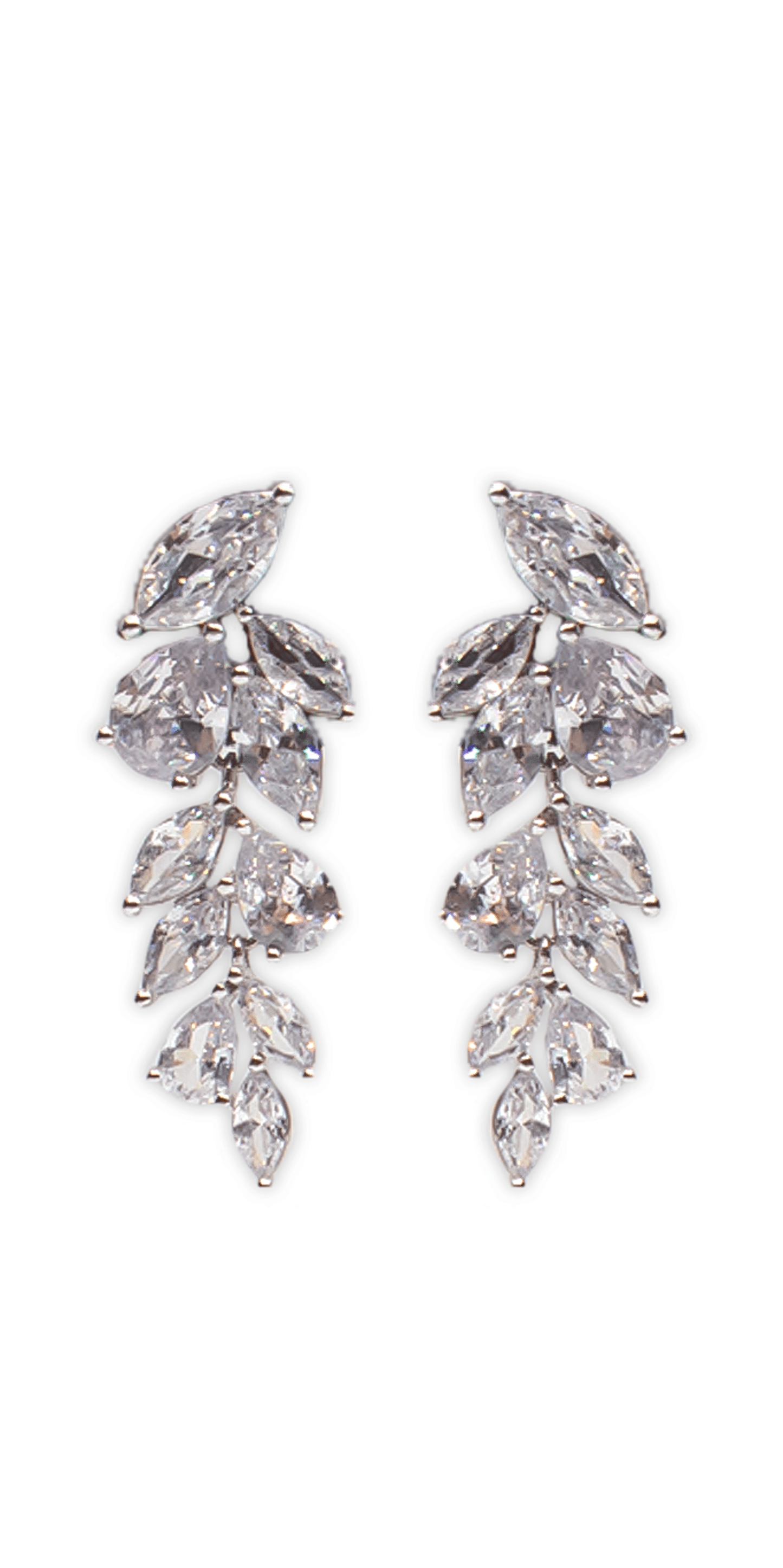 Camille La Vie Multi Stone Cluster Drop Earrings OS / silver