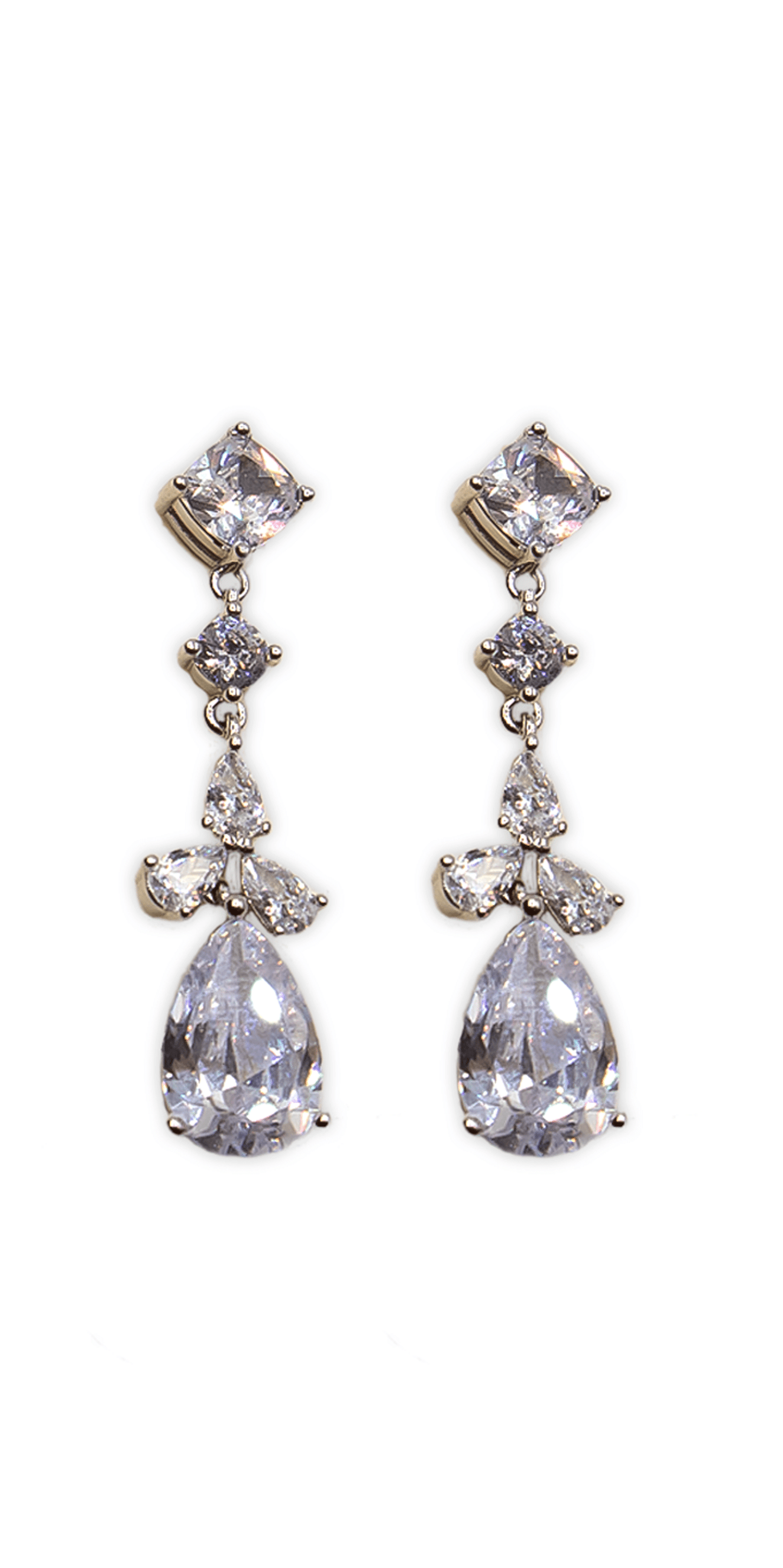 Camille La Vie Cubic Zirconia Drop Earrings OS / silver