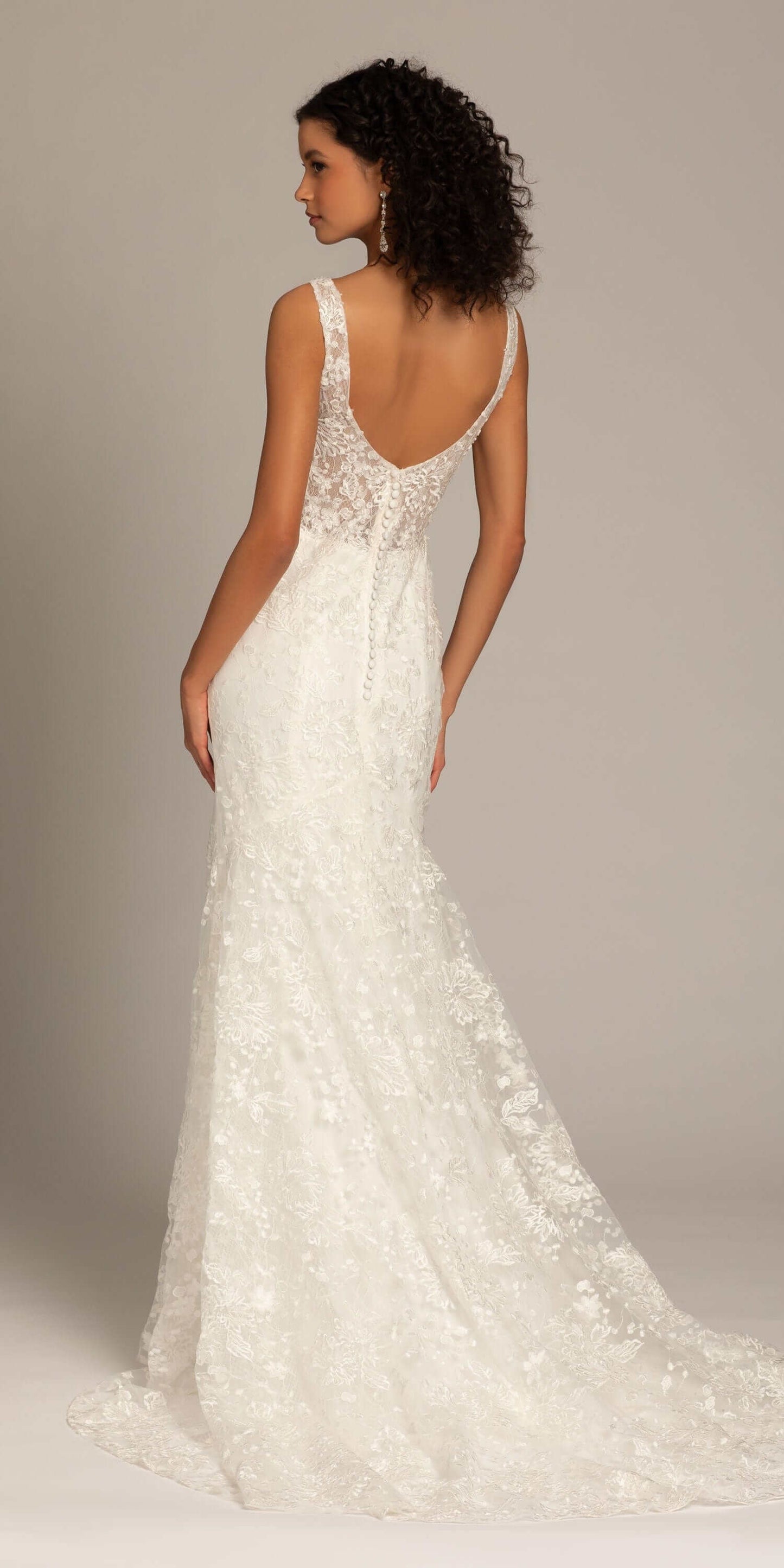 ivory/size/2/missy/Camille La Vie/Embellished Sweetheart Tulle Trumpet Dress/back