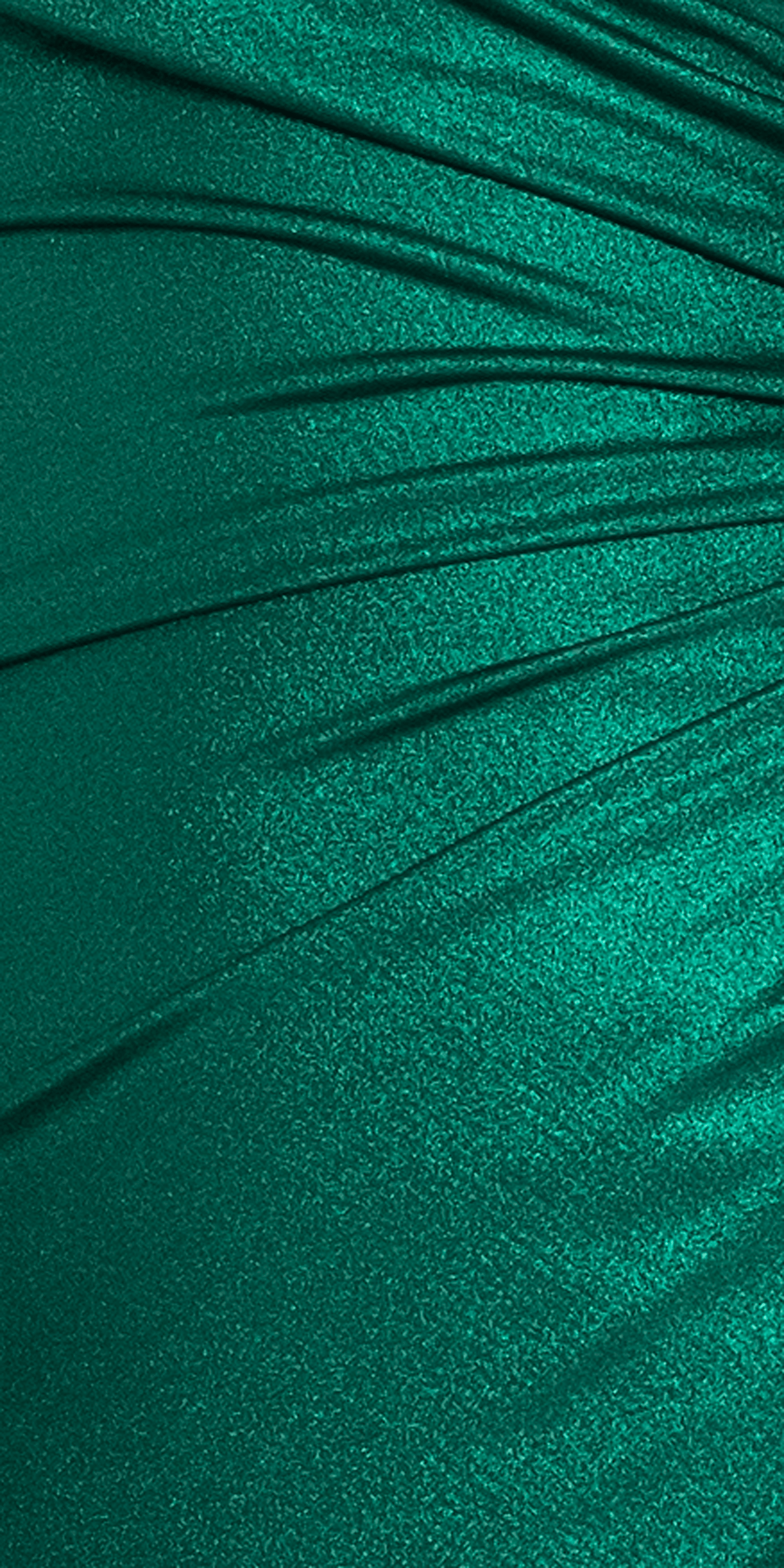 Camille La Vie /Strappy Back Foil Jersey Dress with Ruching /missy//size/2/ emerald/swatch