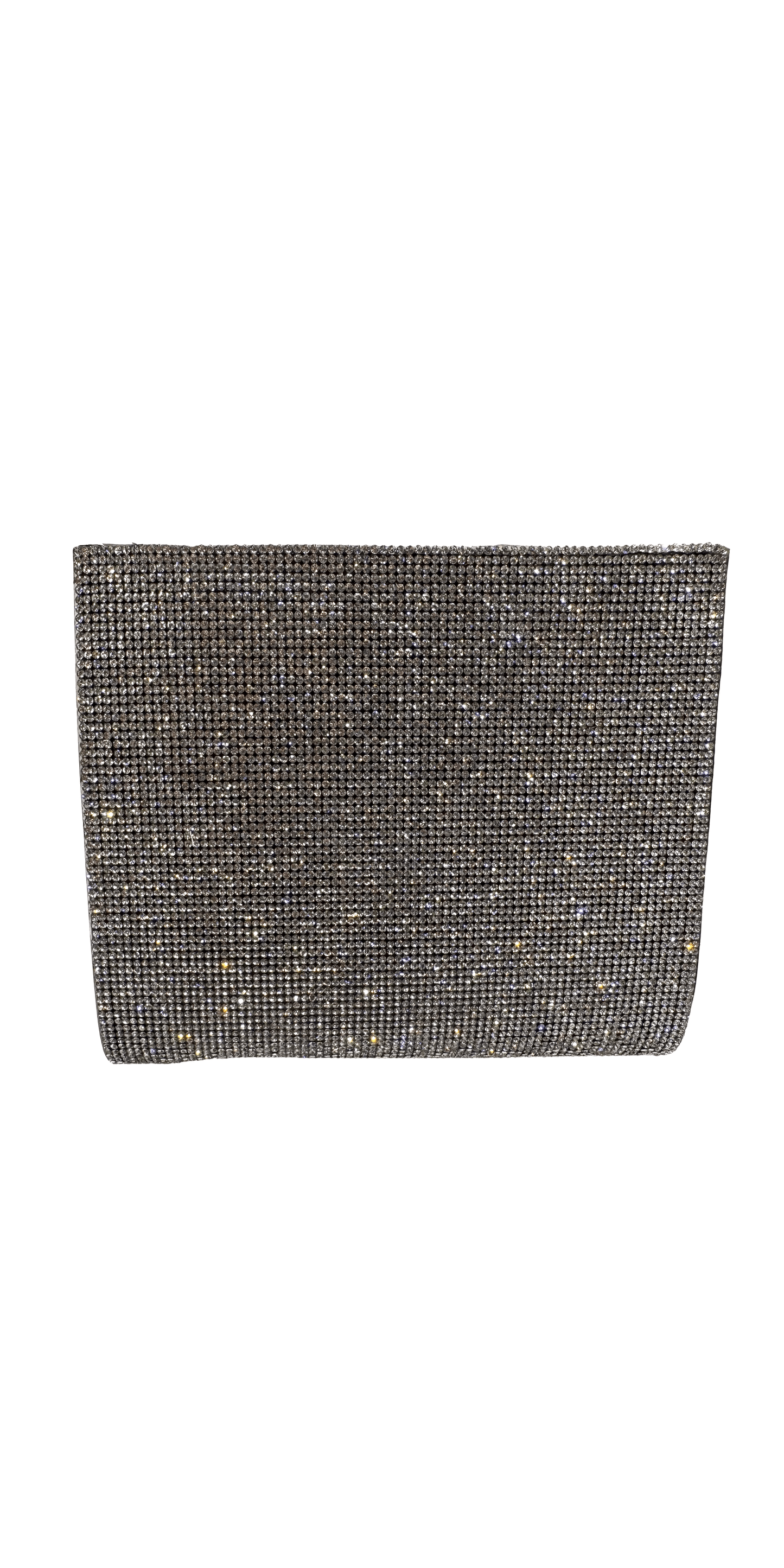 Camille La Vie/ Snap Top Satin Rhinestone Handbag /OS / silver/front1