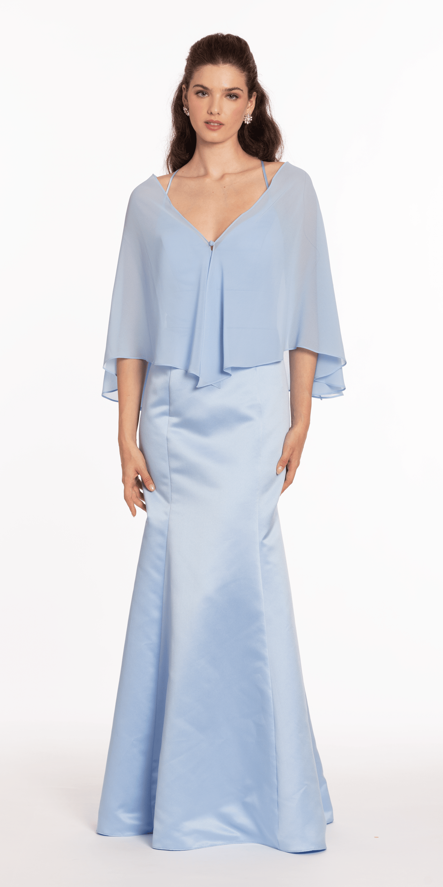Camille La Vie /Chiffon Convertible Cape/ Size / S -M/ light blue/ Alt