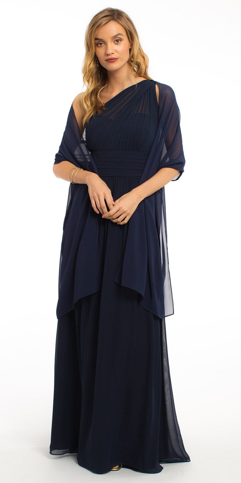 Camille La Vie /Chiffon Shawl /missy/size/OS / navy/front