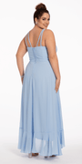 Tiered Chiffon Double Strap High Low Dress Image 3