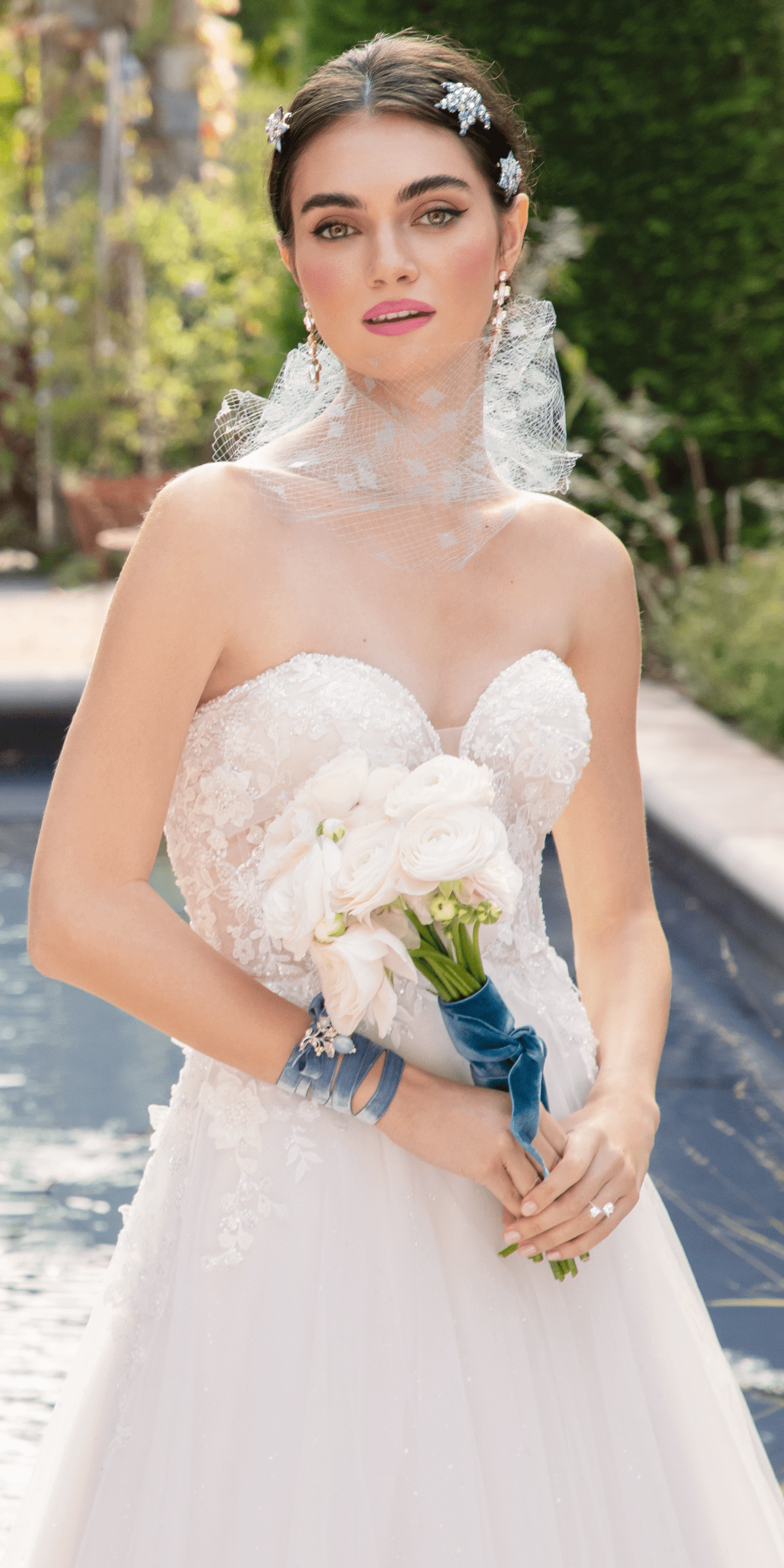 Ivory/Missy/size 4/Camille La Vie/ Tulle A Line Dress with 3D Embellished Appliques/close up