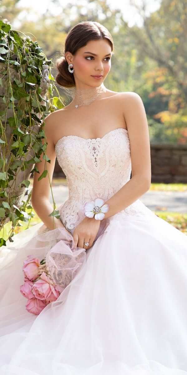 sachin and babi light blue dress Wisteria A-line Colorful Designer Wedding Dress by Claire Pettibone main image 0