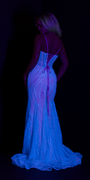 Glitter Glow in the Dark Swirl Sweetheart Corset Mermaid Dress with Godets Image 15
