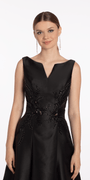Mikado Embellished Bateau Neck A Line Dress with Pockets Image 3