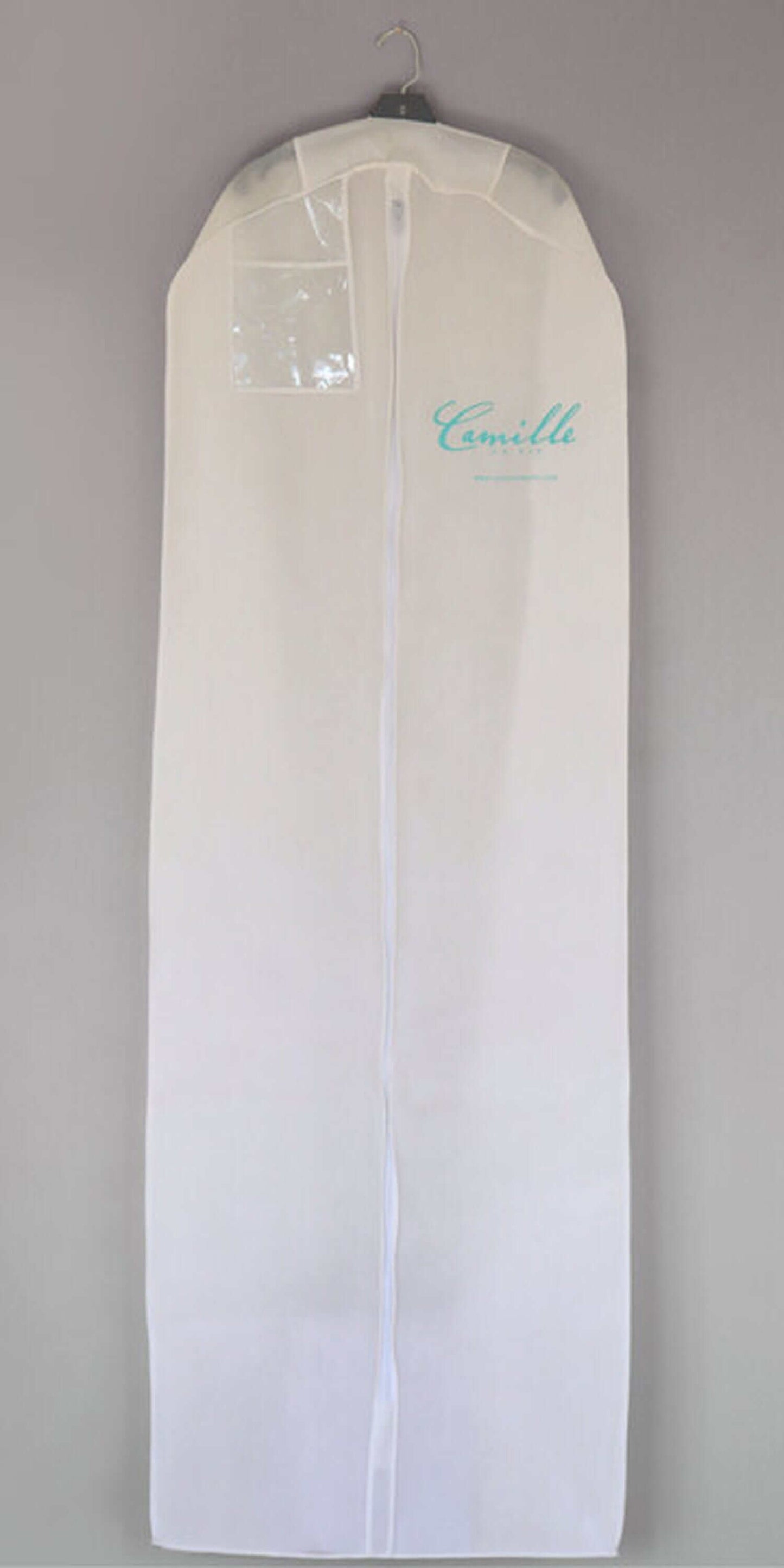 white/ Size OS/ Camille La Vie/ Breathable Garment Bag/back