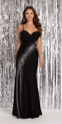 Sweetheart Jersey Column Dress with Crystal Heat Set Stones Image 1