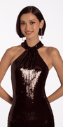 Sequin Racer Back Column Dress Image 2