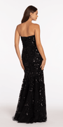 Strapless Sweetheart Floral Sequin Trumpet Dress Image 5