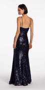 Illusion Sequin Sweetheart Keyhole Trumpet Dress Image 4