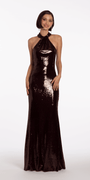Sequin Racer Back Column Dress Image 1
