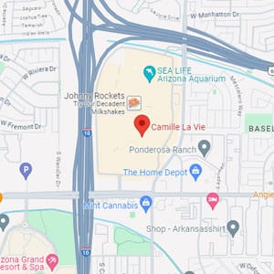 Shop dresses for Prom, Homecoming, Evening, Wedding and more at Camille La Vie in Tempe Map