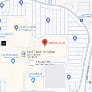 Shop dresses for Prom, Homecoming, Evening and more at Camille La Vie in Overland Park Map