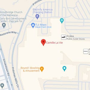Shop dresses for Prom, Homecoming, Evening, Wedding, and more at Camille La Vie in Woodbridge Map