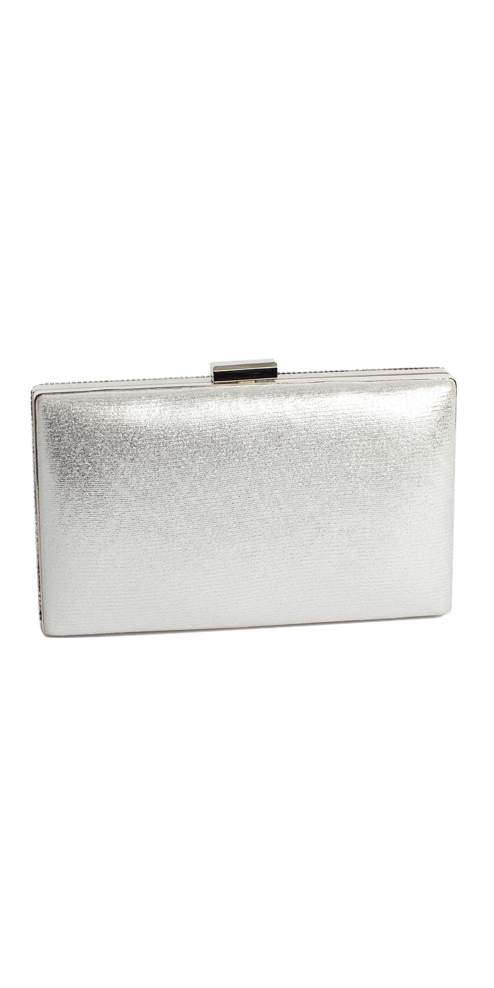Silver/No Size/Camille La Vie/Rhinestone Handbag with Metal Top Closure/ Back1