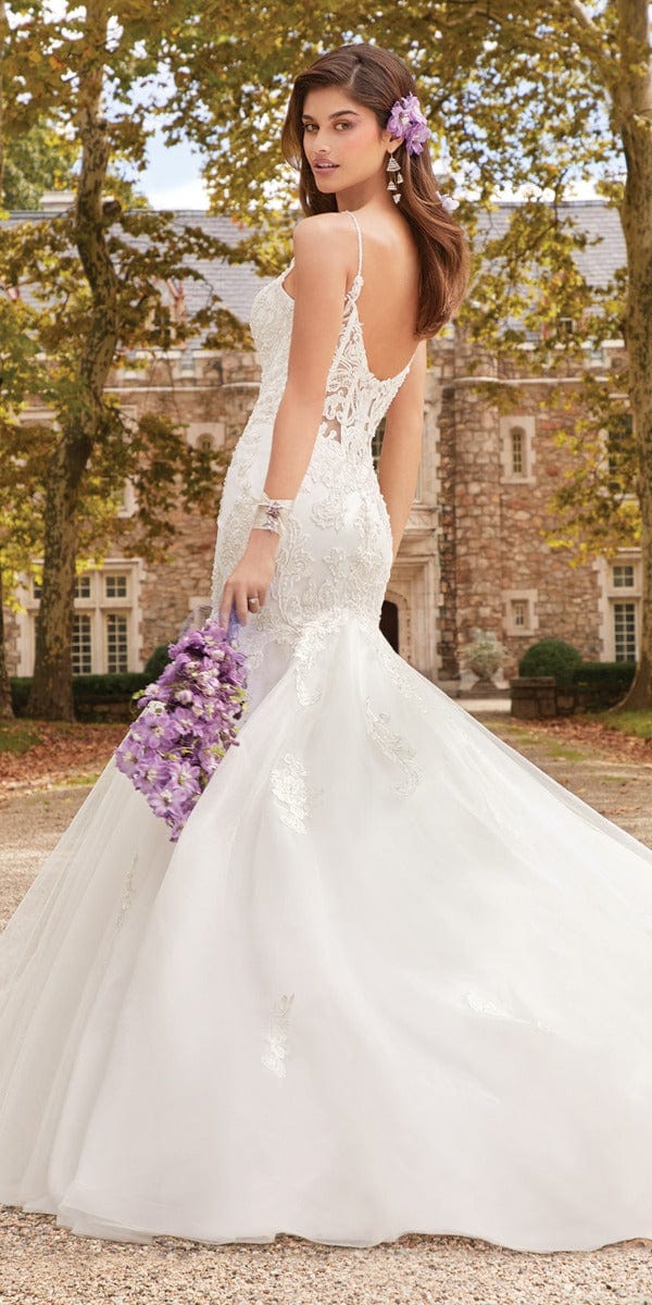 ivory/ Size 2/ missy/ Camille La Vie/ Beaded Embroidered Sweetheart Mermaid Dress/back catalog
