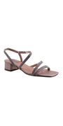 Cynthia 1 W Strappy Rhinestone Low Chunky Heel Sandal Image 1