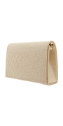 Camille La Vie Rhinestone Full Flap Satin Handbag with Detachable Strap OS / gold