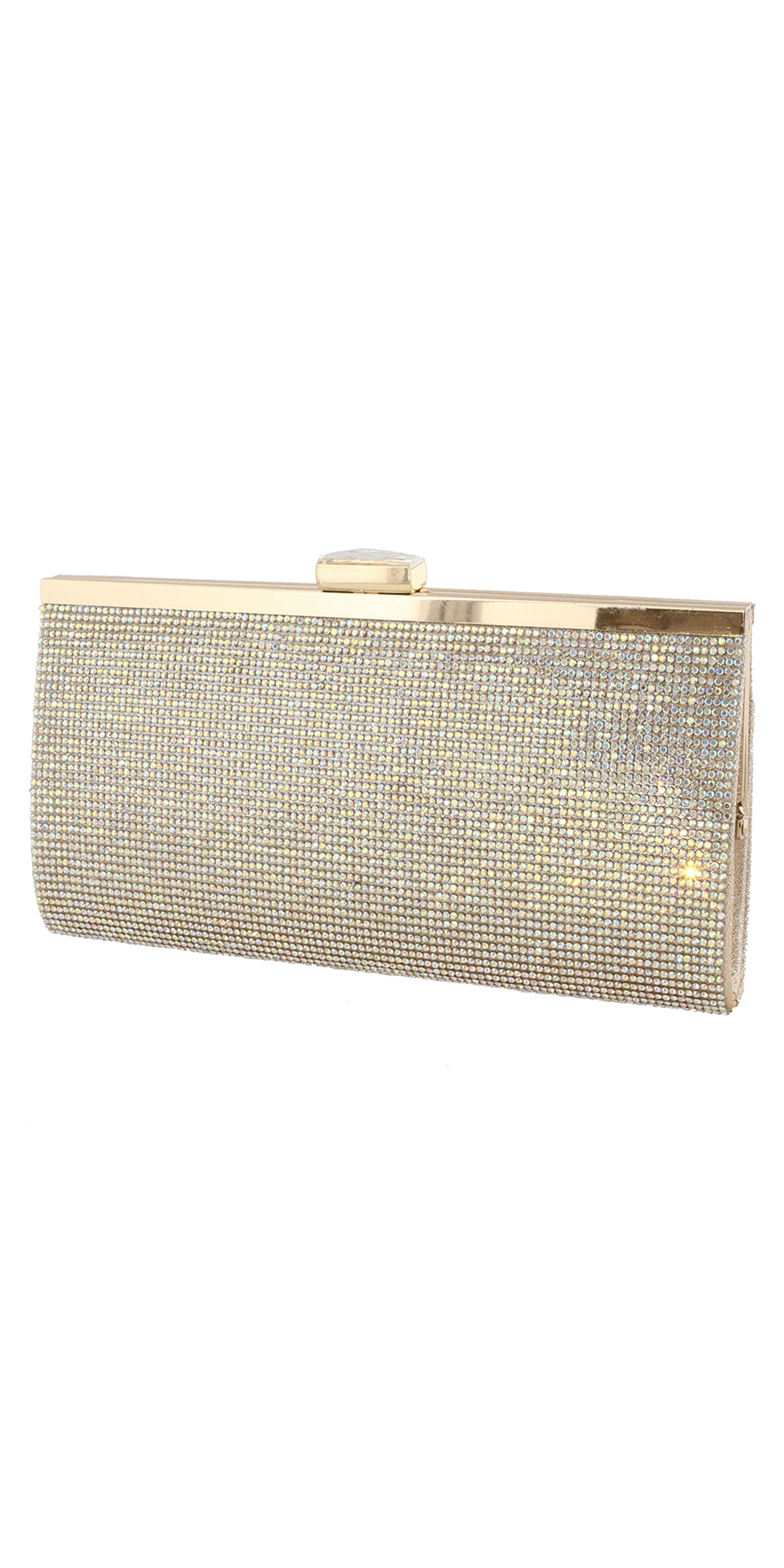 Camille La Vie Micro Rhinestone Glitter Handbag with Top Closure OS / nude