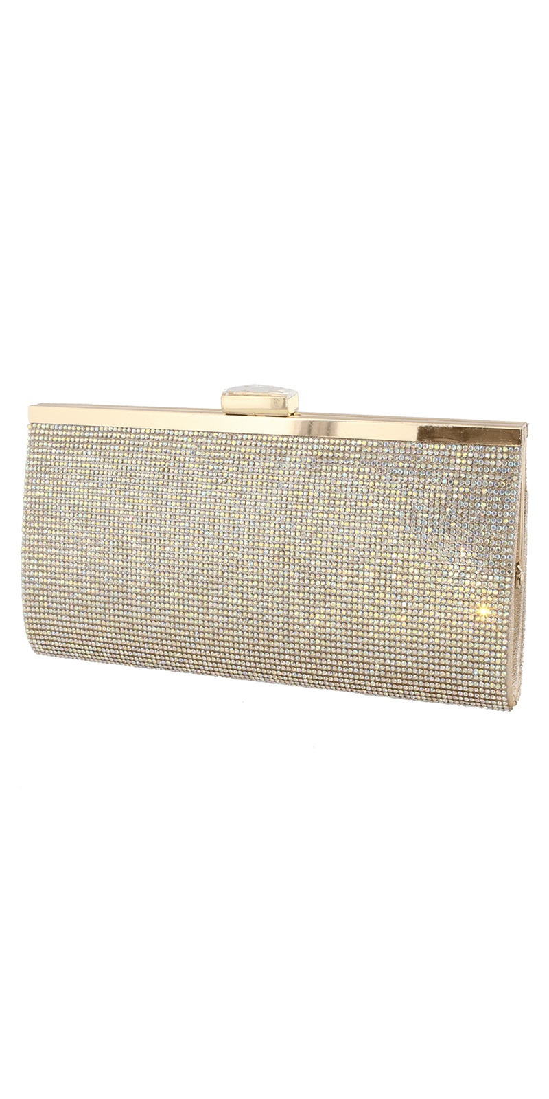 Camille La Vie Micro Rhinestone Glitter Handbag with Top Closure OS / nude
