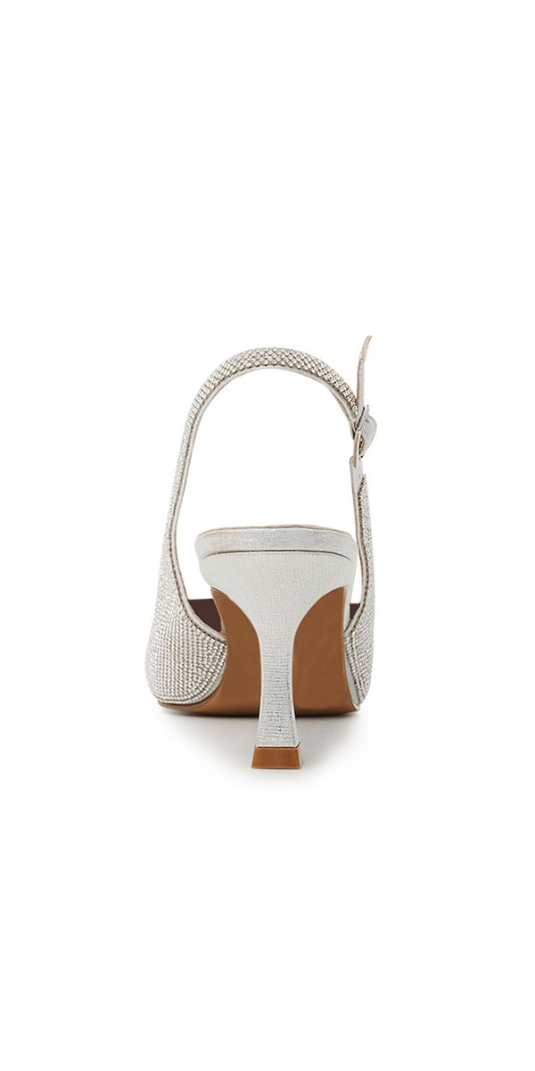 Keisha-1 Low Heel Rhinestone Slingback Sandal Image 3