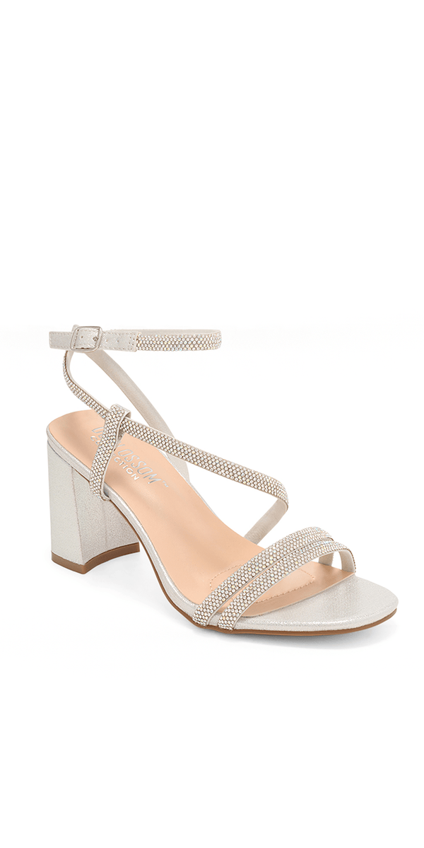 Mars 17 Mid Heel Rhinestone Ankle Strap Sandal Image 1