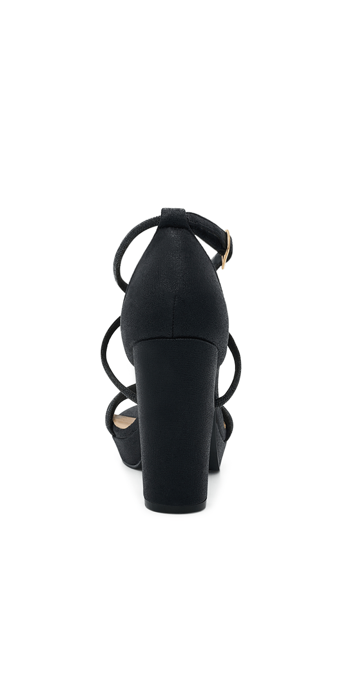 Black/Camille La Vie/ Peace 13 Strappy Platform High Heel Sandal 5.5 / back