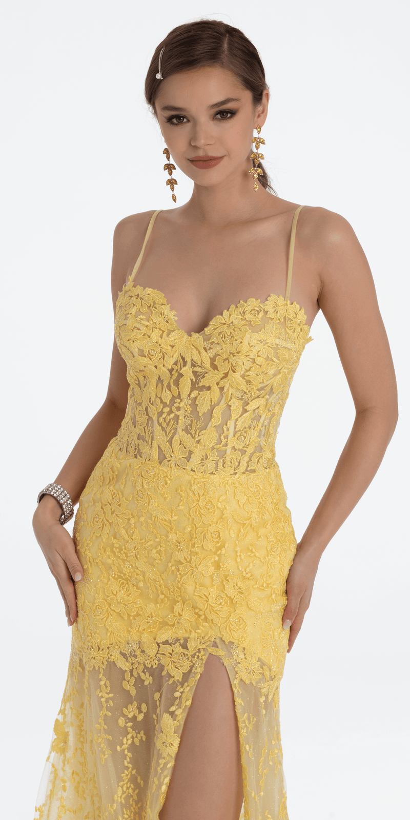 Embellished Sweetheart Corset Mini Dress Missy / 4 / Light-Yellow Embellished Sweetheart Corset Mini Dress Missy / 4 / Light-Yellow