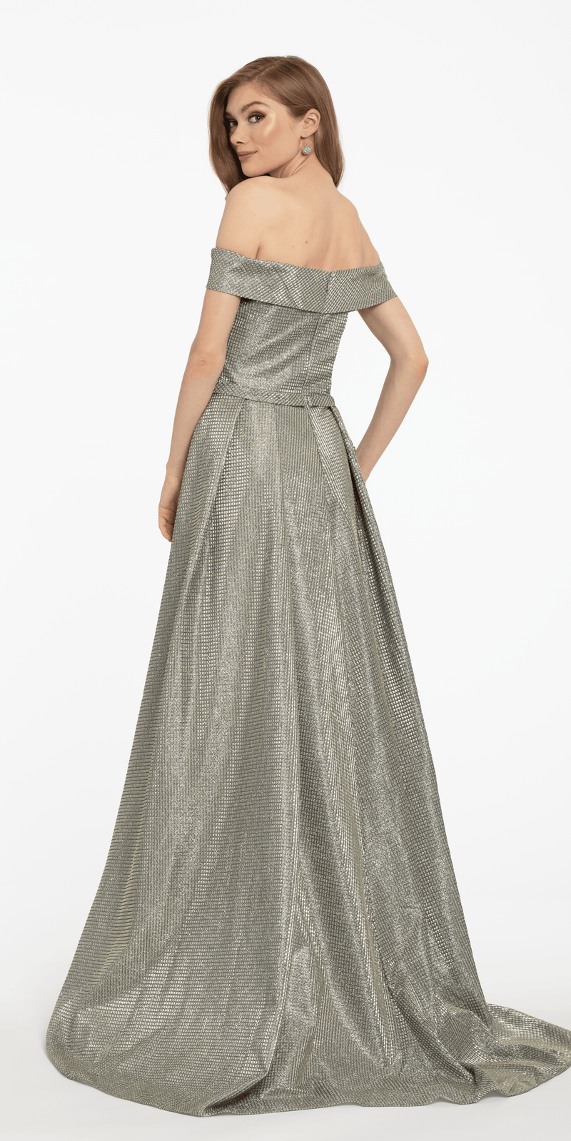 Off the Shoulder Metallic Shimmer Dress Camille La Vie Off the Shoulder Metallic Shimmer Dress Camille La Vie