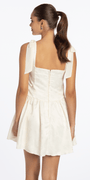 cream/size/s/missy/Camille La Vie/Basque Waist Jacquard Tie Shoulder Dress/back