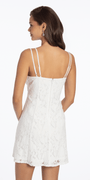 ivory/size/s/missy/Camille La Vie/Open Lace Skater Dress with Pleated Chiffon Neckline /back
