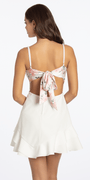 ivory/size/s/ missy/Camille La Vie/Satin Tie Back Crepe Dress with Asymmetrical Tiered Hem Dress/back