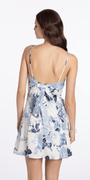 Floral Print Foil Scuba Tie Back Skater Dress Image 3