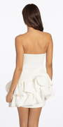 ivory/size/S/missy/Camille La Vie/Strapless Scuba Two Tiered Bubble Dress /back